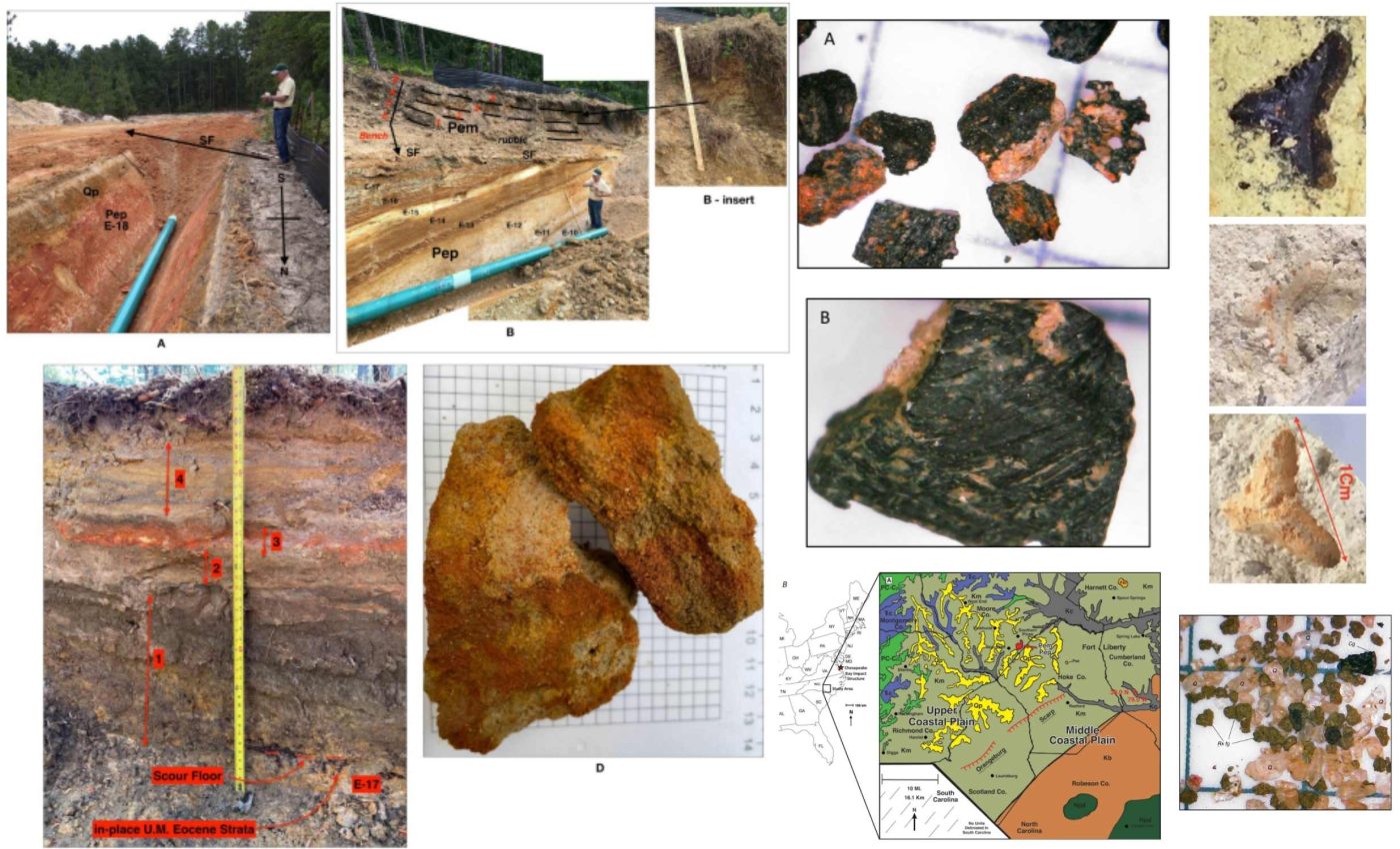 Geologists find direct evidence of an extraterrestrial impact and tsunami in North Carolina
