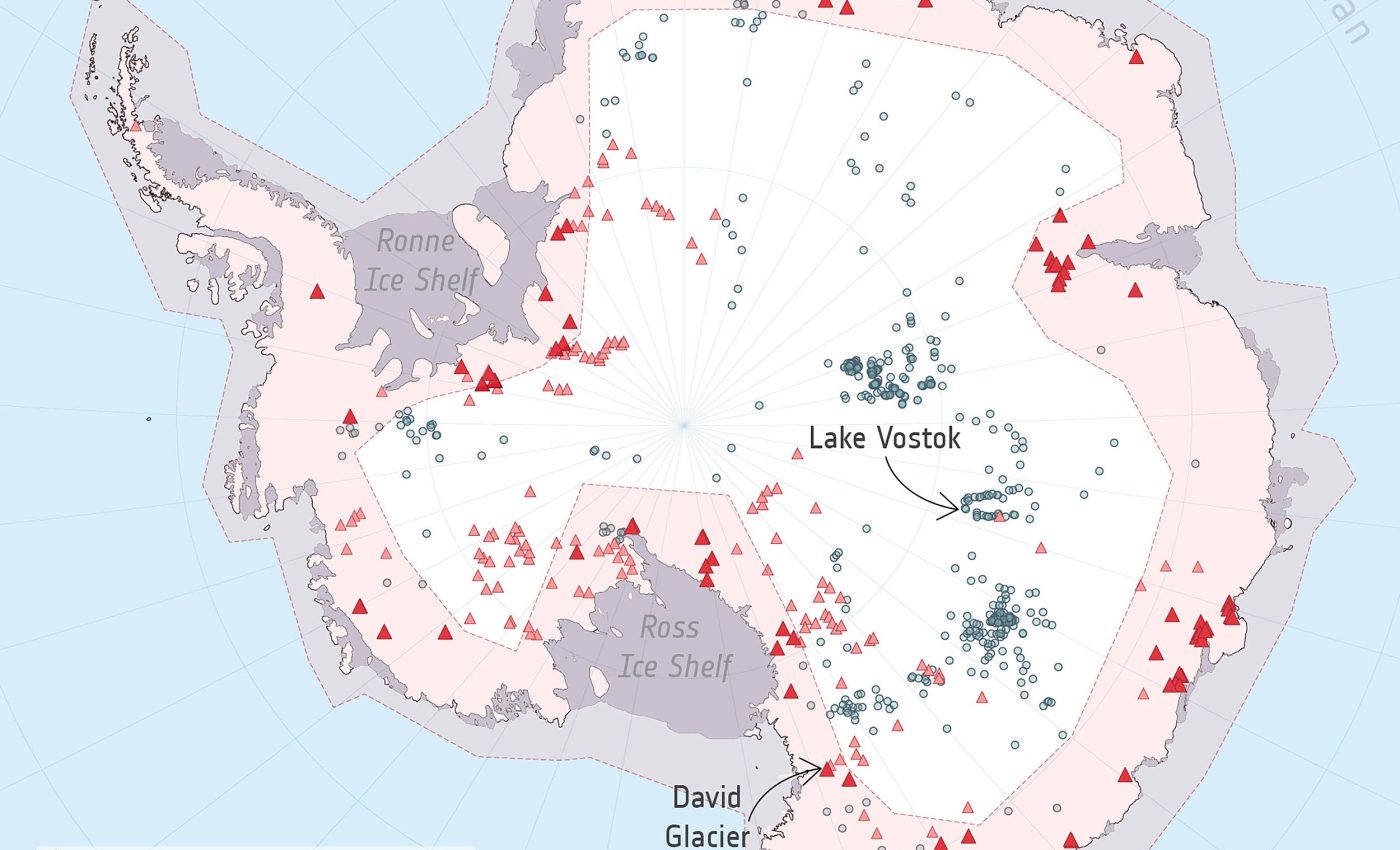 Antarctica's ice sheet hides a vast shifting network of 231 lakes